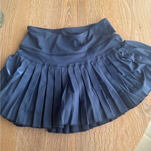 Elegant Navy Pleated Skater Skirt